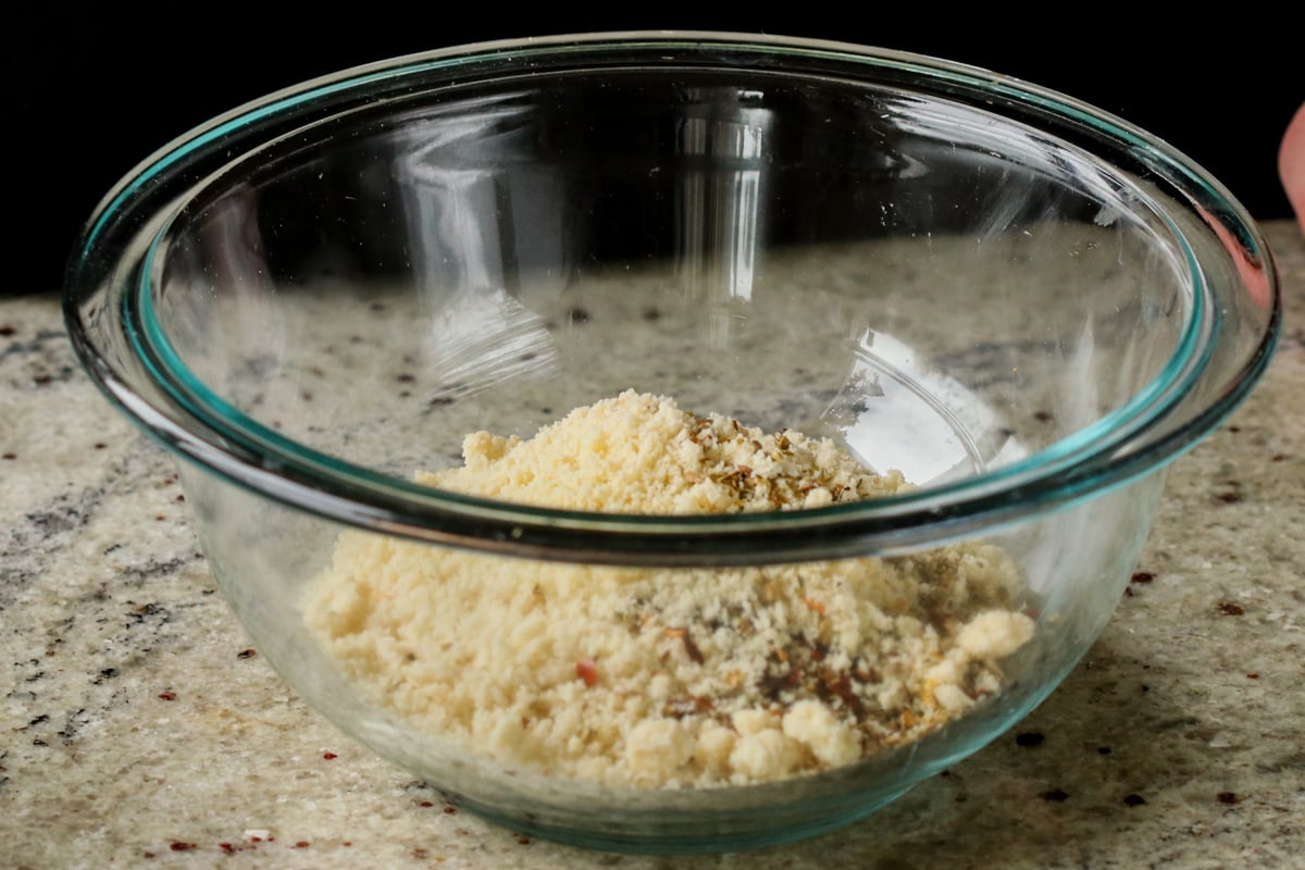 breadcrumbs and spices in a bowl
